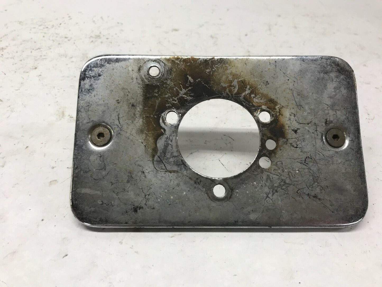 Harley Davidson Air Cleaner Intake Rectangular Back Mounting Plate Chrome
