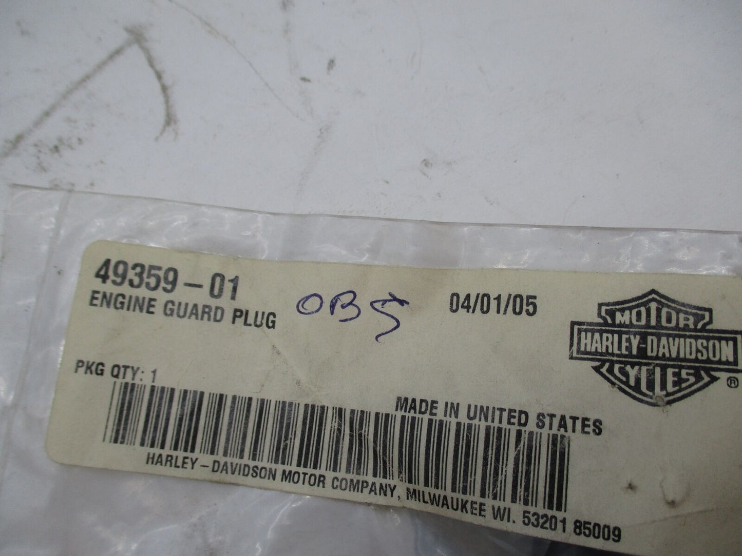 Harley Davidson Genuine NOS Engine Guard Plug 49359-01