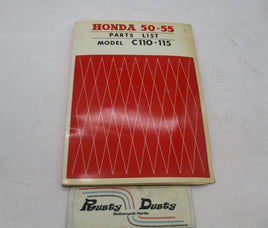 Honda Motor Co. Factory OEM 50-55 C110-115 Parts List Book