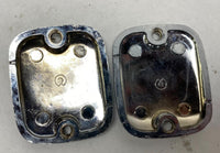 Harley Set of (2) Chrome Brake Clutch Master Cylinder Covers