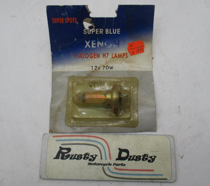 Super Spots Xenon Halogen H7 Motorcycle Lamps Bulb 12 Volts 70 Watts