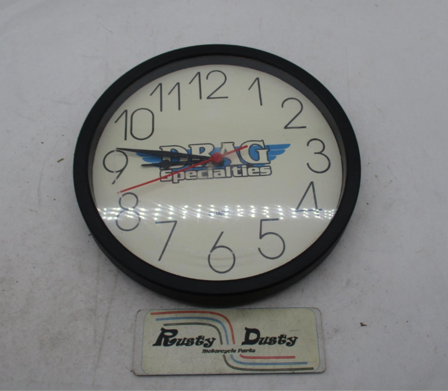Vintage Drag Specialties Harley Motorcycle Promo Promotional 10" Clock