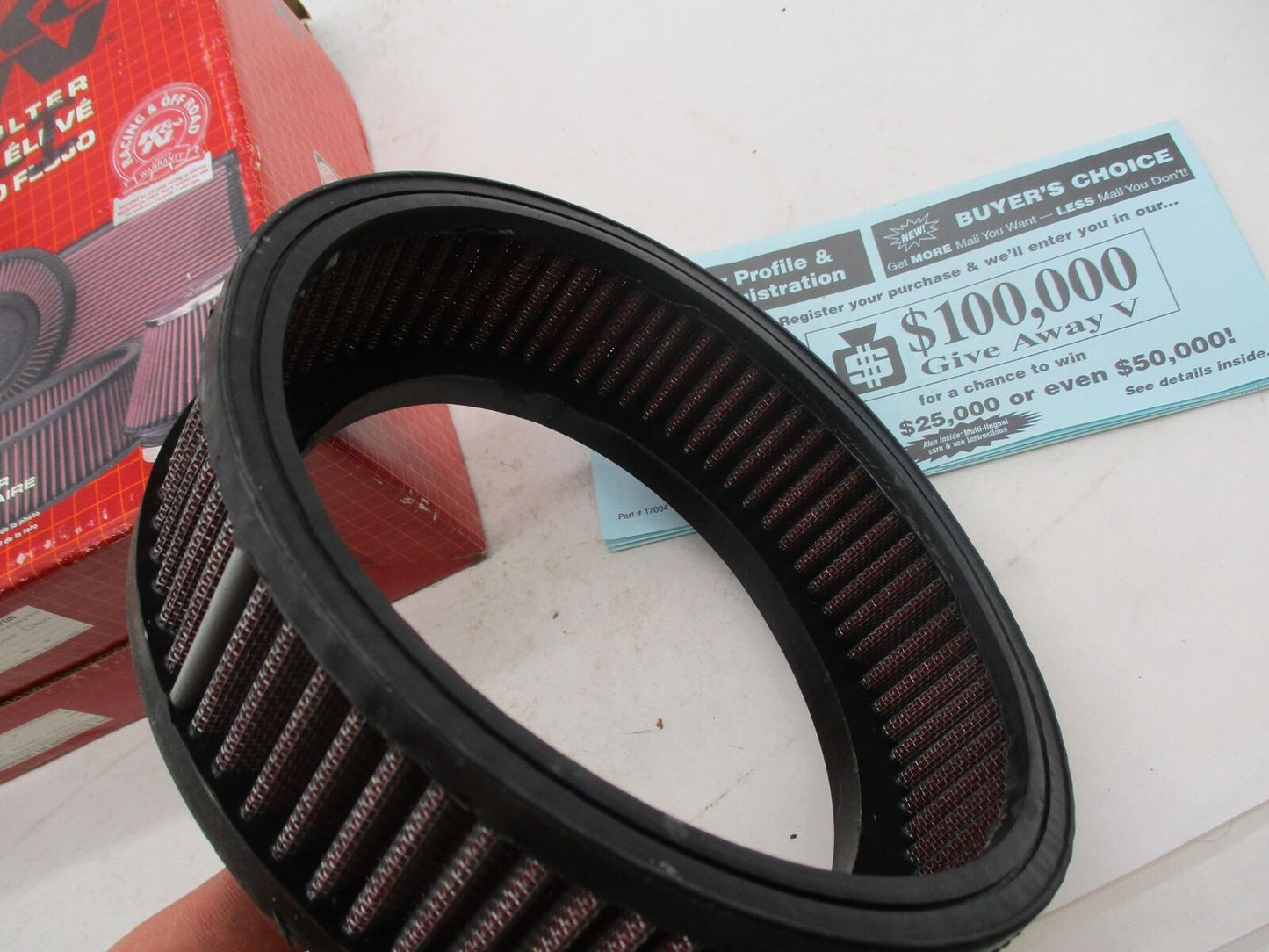Harley K&N Air Filter For REV-TECH Housings 25023 TC88 &100 Motors E-4660