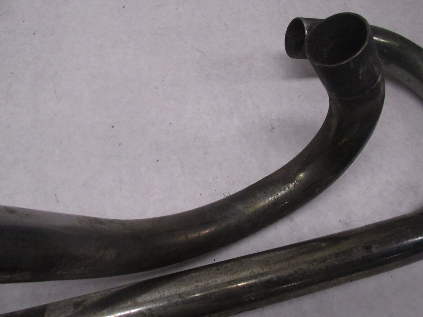 Pair of Vintage Moto Guzzi Motorcycle Exhaust Header Pipes