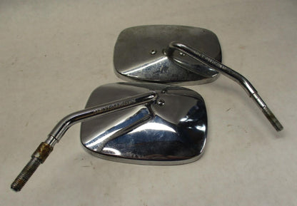 OEM Genuine Harley-Davidson Short Stem Chrome Mirrors Left Right Pair