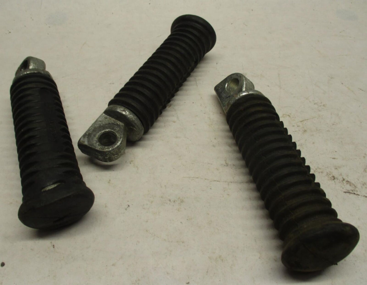 Lot of 3 Harley Davidson Passenger Round Stock OEM Footpegs Rubber