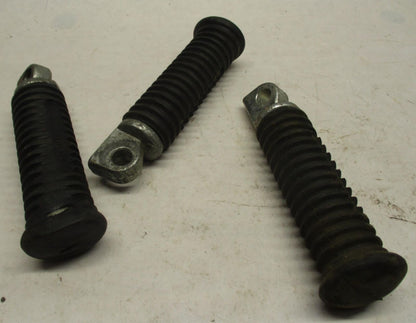Lot of 3 Harley Davidson Passenger Round Stock OEM Footpegs Rubber