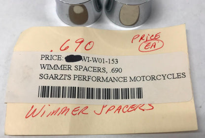 Wimmer Chrome Spacers W01-154 .690 Harley Chrome