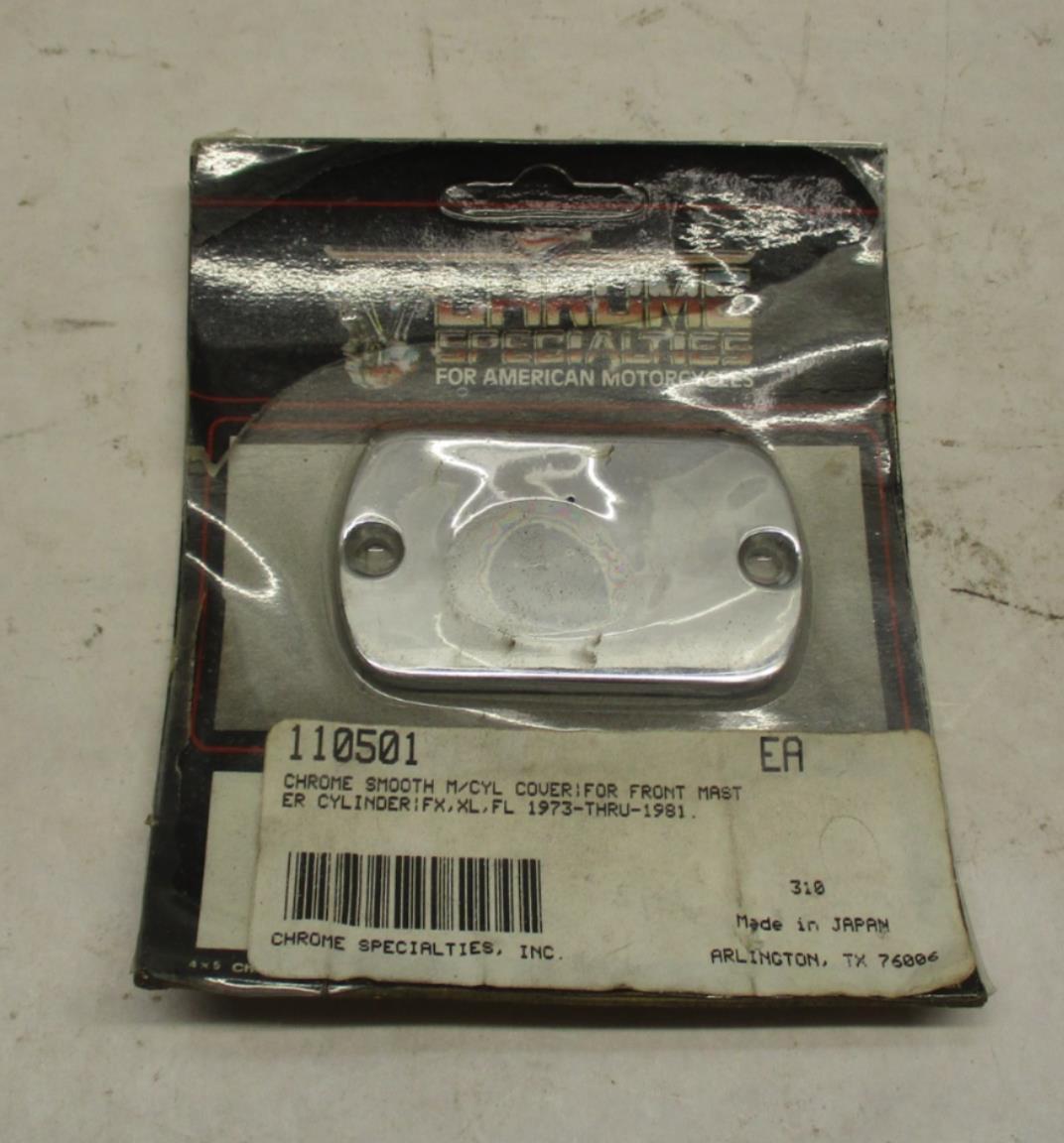 Chrome Specialties Harley Davidson Smooth Chrome Master Cylinder Cover 110501