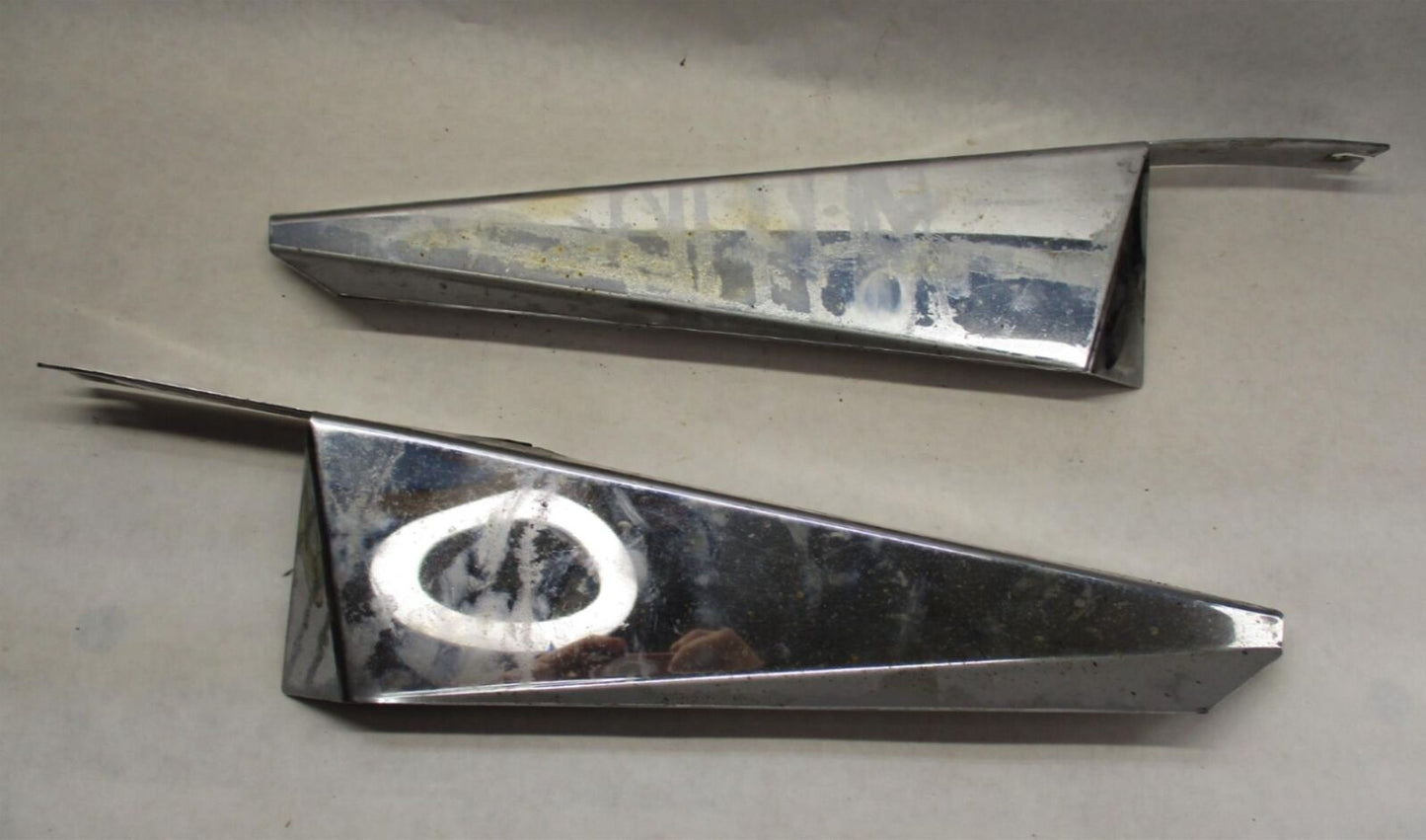 Set of Harley Touring Chrome Wind Guard Windshield Deflector