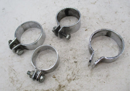 Mixed Lot of Chrome Muffler Exhaust Pipe Clamps Norton Triumph BSA 1-7/8"