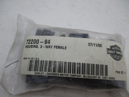 Pack of 10 Harley Davidson Genuine NOS 3 Way Housing Female 72200-94