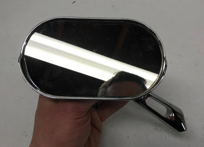 Harley Davidson Custom Shopper Chrome Slotted Oval Left Rear View Mirror