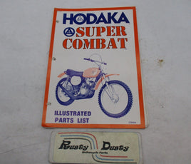 Vintage Original Hodaka Super Combat Illustrated Parts List Book 278004