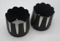 Harley Davidson Pair of Exhaust Muffler Tips Black Revolver Style 4"