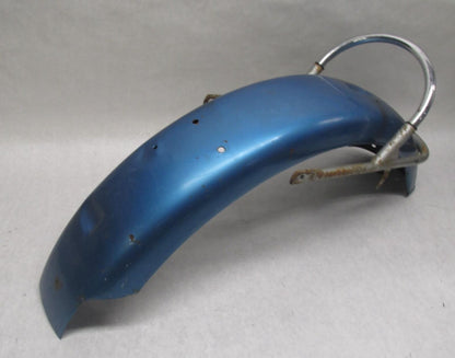 Triumph T100 T120 Blue Original Paint Rear Fender with Grab Handle