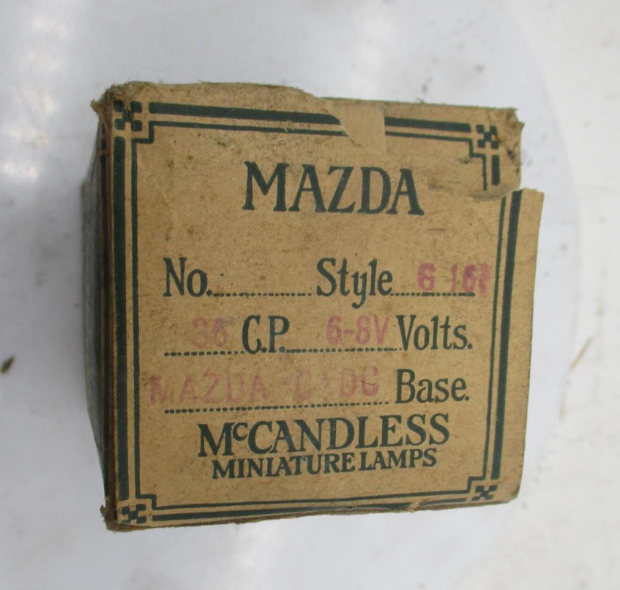 Vintage GE general Electric Mazda Miniature Lamp 36cp 6-8V