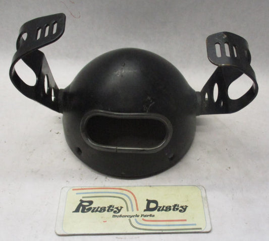 Harley Black Headlight Bucket 6" with Mounting Bracket Custom Chopper Bobber