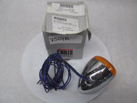 Harley Davidson Chris Chrome NOS Amber Bullet Style Turn Signal 8501A