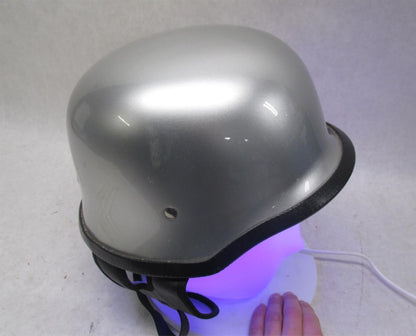 Outlaw Silver G103 Extra Small XS DOT Motorcycle Half Helmet