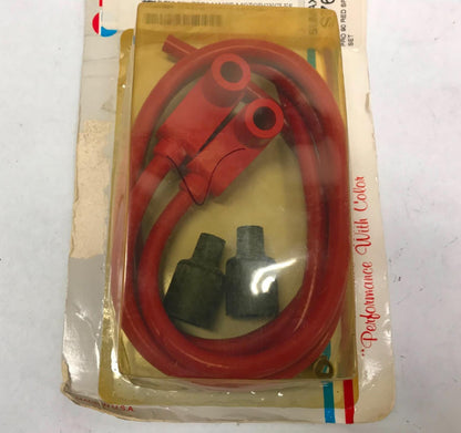 Spark Plug Wires 8mm Universal Red 90 Degree Boots 24" Long Sprio Core Pro
