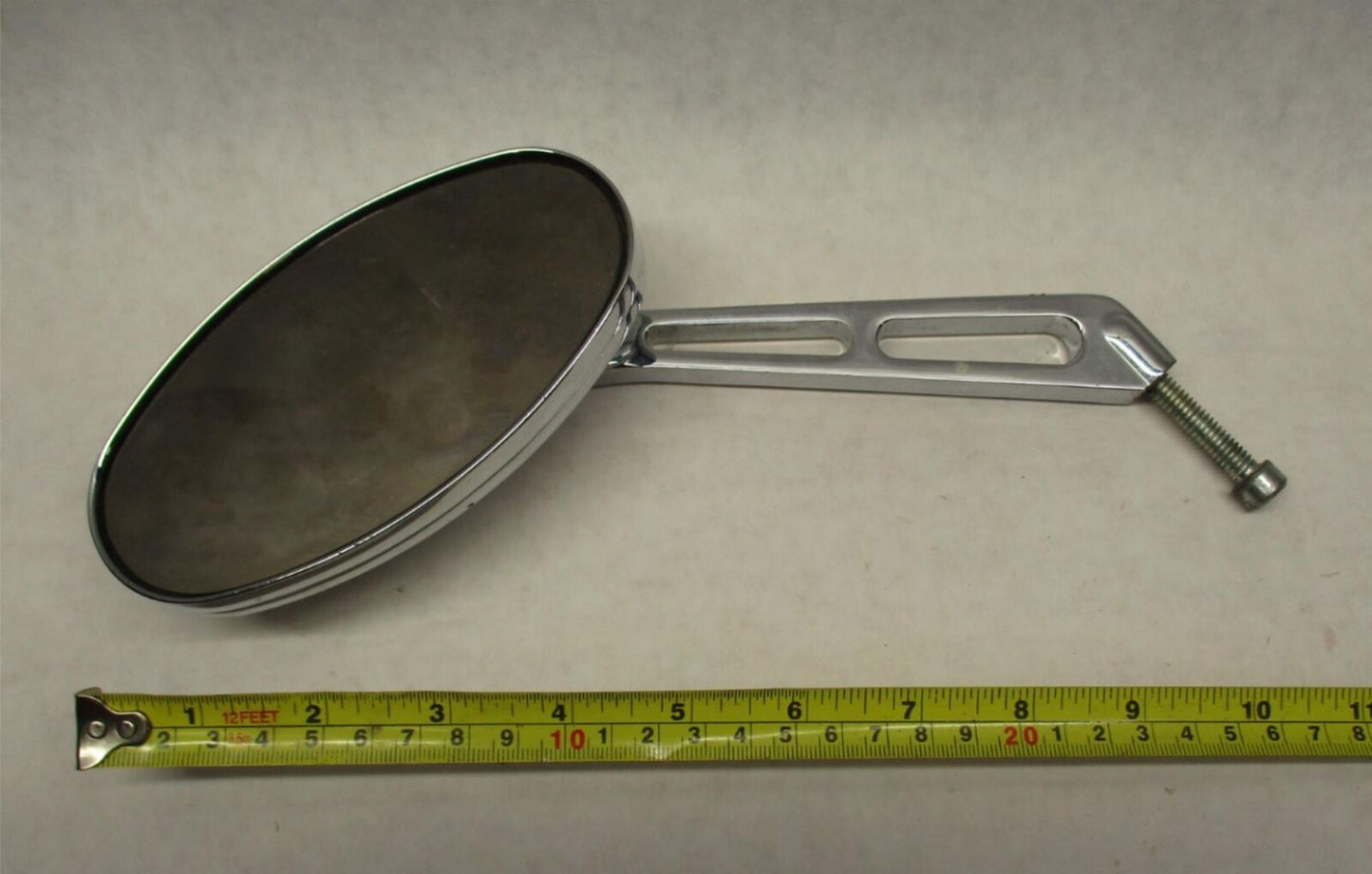 Harley Davidson Left Side Chrome Slotted Oval Shaped Mirror