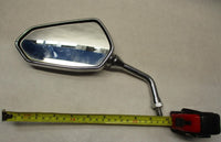 Harley Aftermarket Left Side Mirror Plastic Housing Metal Stem Chrome