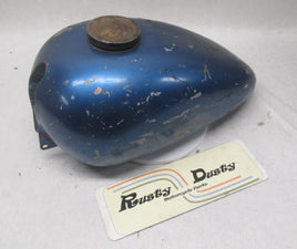 Vintage Motorcycle AHRMA Blue Gas Fuel Tank Unknown Model Esso Jawa CZ