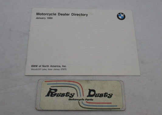 Vintage BMW 1989 North America Motorcycle Dealer Directory Booklet