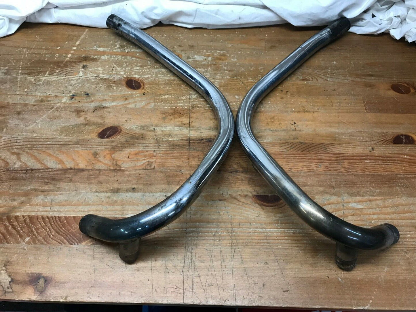1976 Triumph T140V Bonneville Exhaust Pipe Headers Left Right  T140 V Nice