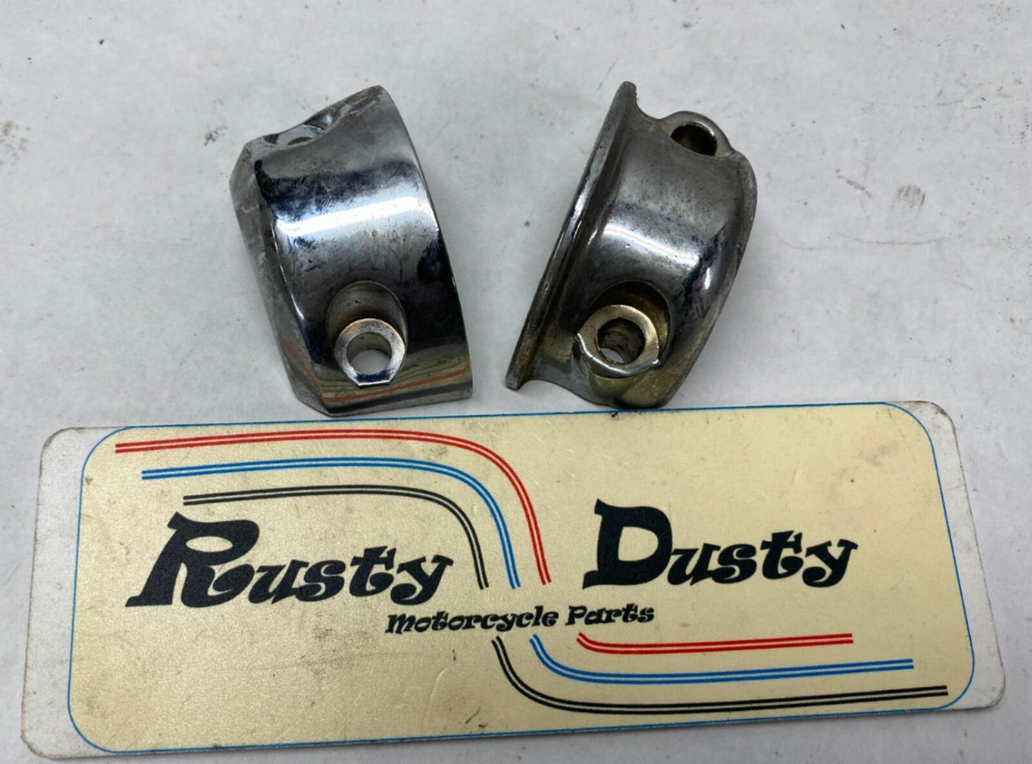 Lot of (2) Harley Chrome Clutch Perch Brackets Clamps