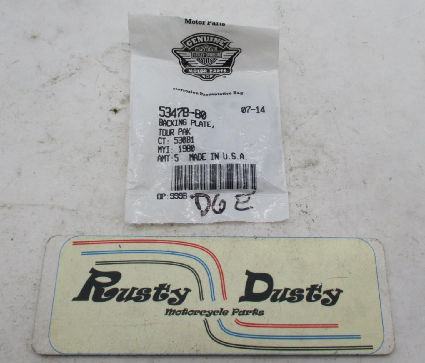 Harley Davidson Genuine NOS OEM Tourpak Backing Plate 53478-80
