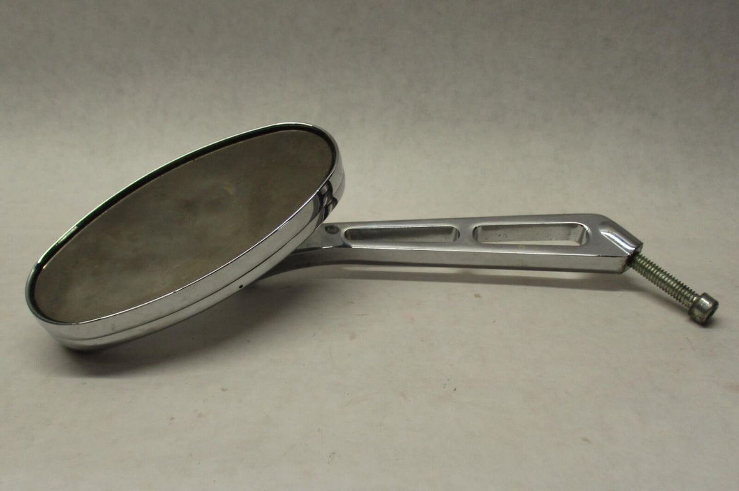 Harley Davidson Left Side Chrome Slotted Oval Shaped Mirror