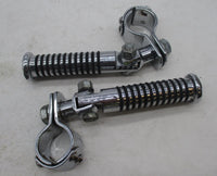 Harley Davidson GenuineChrome Ribbed Crash Engine Guard Highway Pegs with Clamps