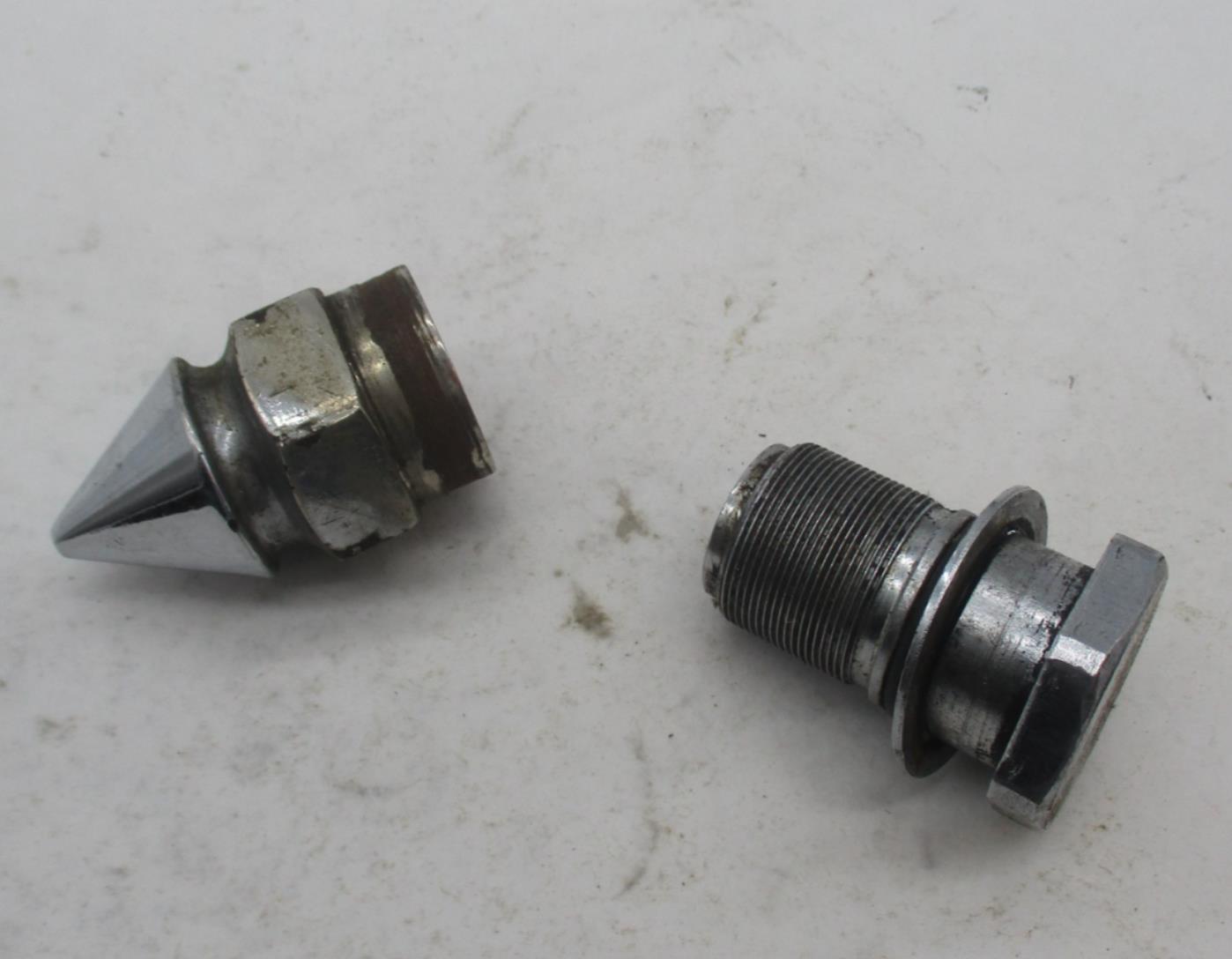 Lot of 2 mismatched Harley Davidson Chopper Top Cap Fork Tube Caps