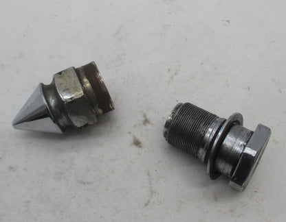 Lot of 2 mismatched Harley Davidson Chopper Top Cap Fork Tube Caps