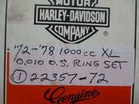 Harley Davidson Genuine NOS Piston Ring Set 1972-78 XL .010 22357-72