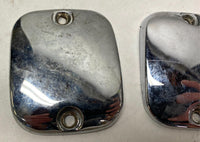 Harley Set of (2) Chrome Brake Clutch Master Cylinder Covers