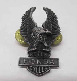 Honda Motorcycle Bike Chopper Cruiser Rider Vest Jacket Metal Eagle Silver Pin