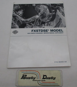 Harley Davidson Official Factory 2004 FXSTSE2 Service Manual Supplement 99494-04