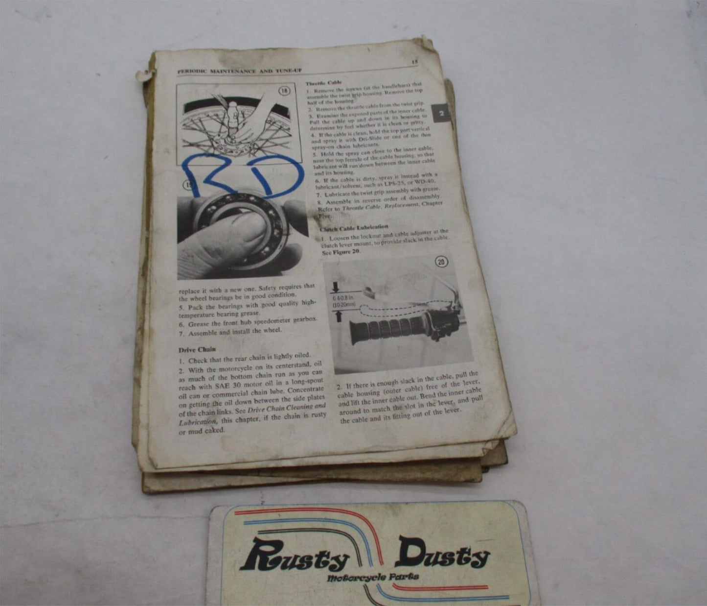 Vintage Original Yamaha R3, R5 and RD Manual Book Missing Pages