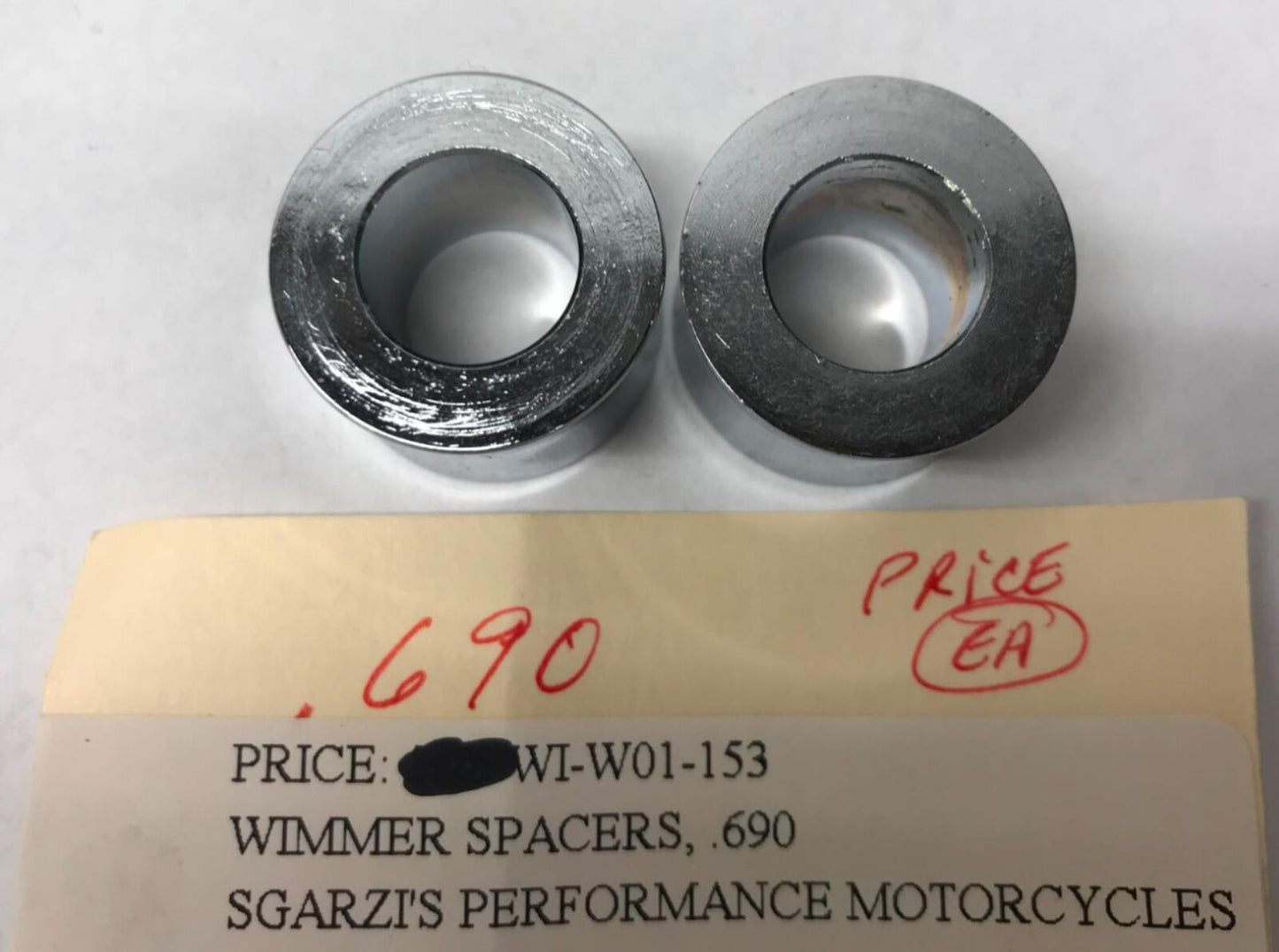 Wimmer Chrome Spacers W01-154 .690 Harley Chrome