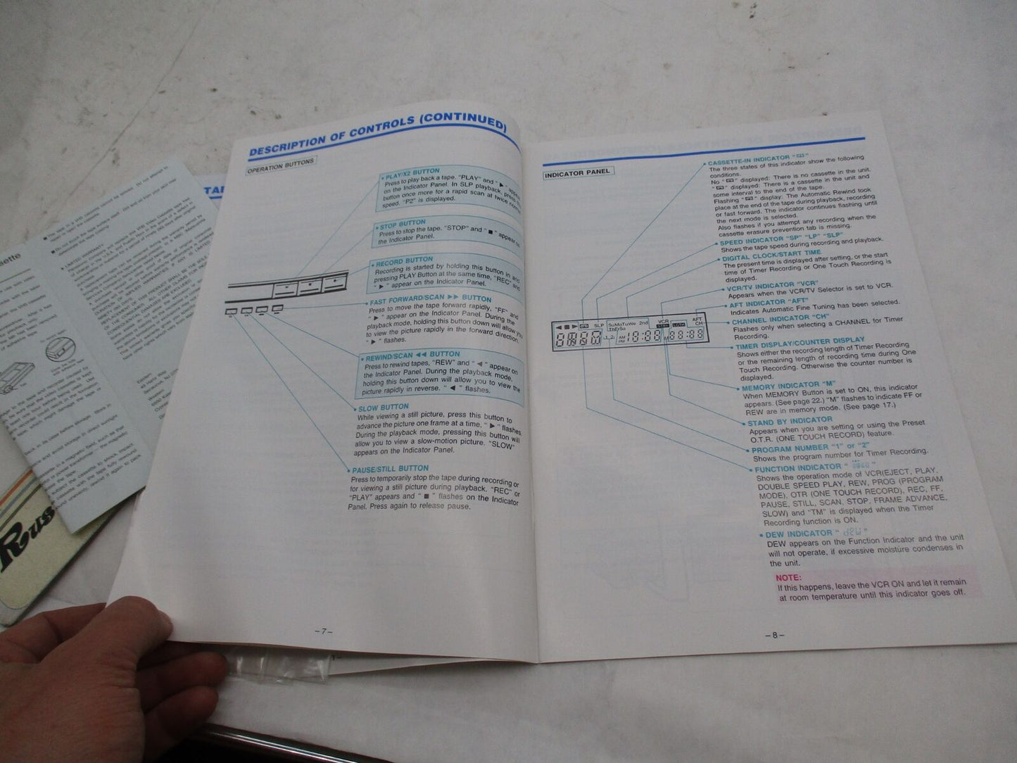 Slyvania VHS Recorder VC8920AT01 Operating Instructions Book Maual
