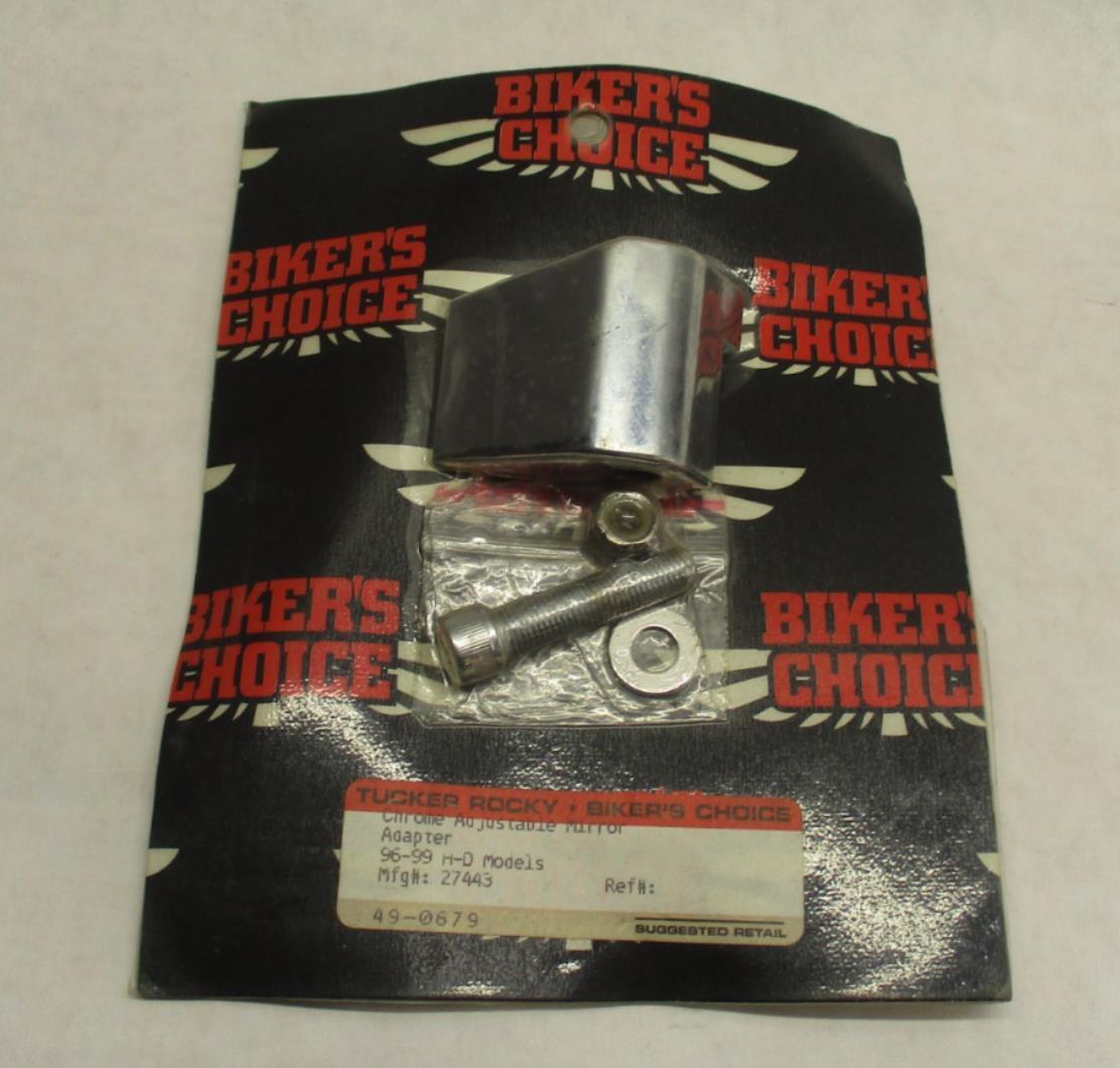 Biker's Choice 27443 Chrome Adjustable Mirror Adapter for 96-99 Harley Davidson