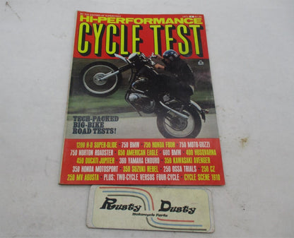 Vintage 1971 Hi-Performance Cycle Test Magazine by Editors of SuperCycle