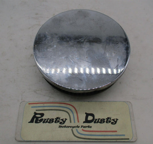 Vintage Round 5" Harley Chopper BSA Triumph Air Cleaner Filter Smooth Chrome