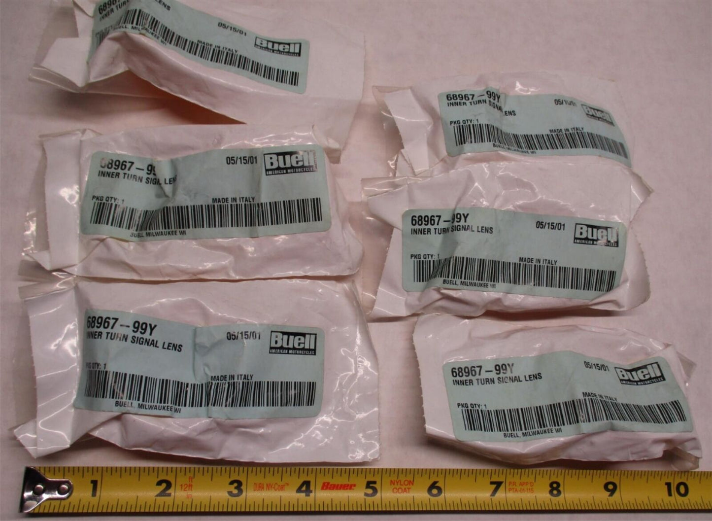 Lot of (6) Harley Davidson Buell Genuine Inner Turn Signal Lenses 68967-99Y