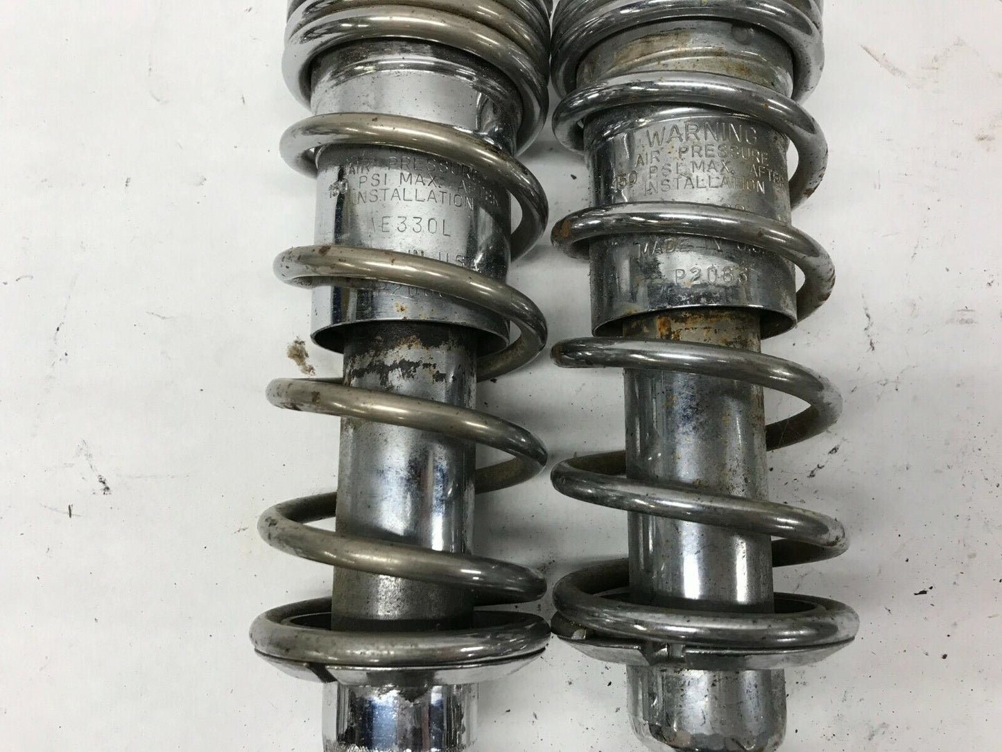 LeMans ProMan Pro Lift Air Shocks Motorcycle Street Bike 13" Eye to Eye