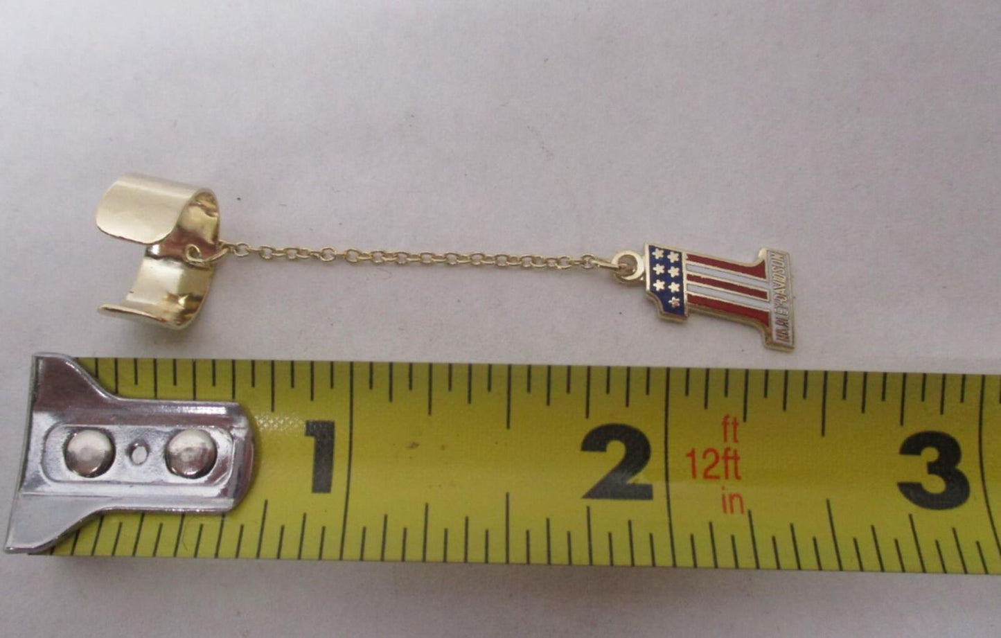 Harley Davidson HD AMF #1 Gold Colored Dangle Pendant Charm Necklace Jewelry