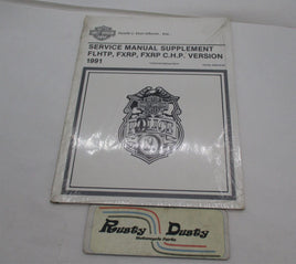 Harley Davidson Official Factory 1991 FLHTP Service Manual Supplement 99483-91SP